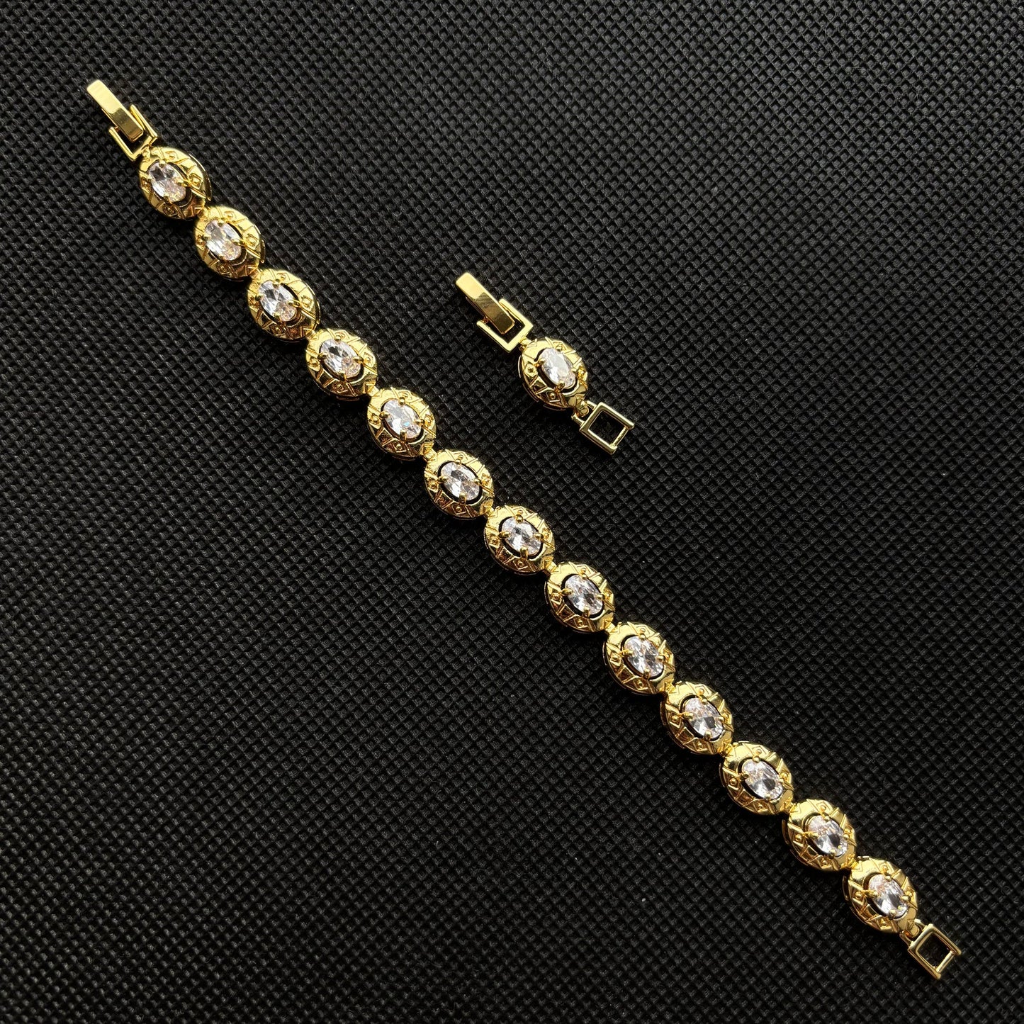 Gold Bracelet Crystal ovale
