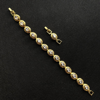 Gold Bracelet Crystal ovale